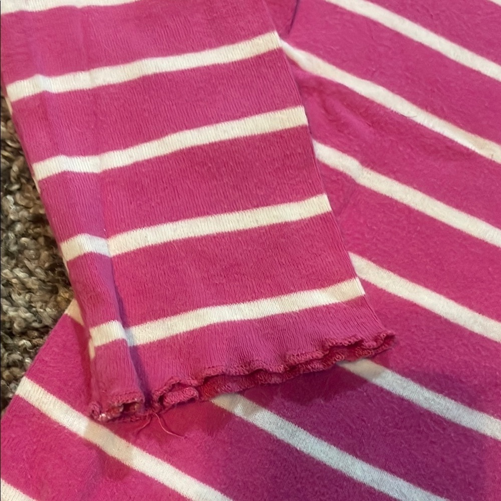 Okie Dokie Pink and White Striped Long Sleeve Tee - Picture 2 of 7